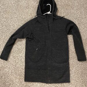 Athleta Charcoal Hooded Raincoat